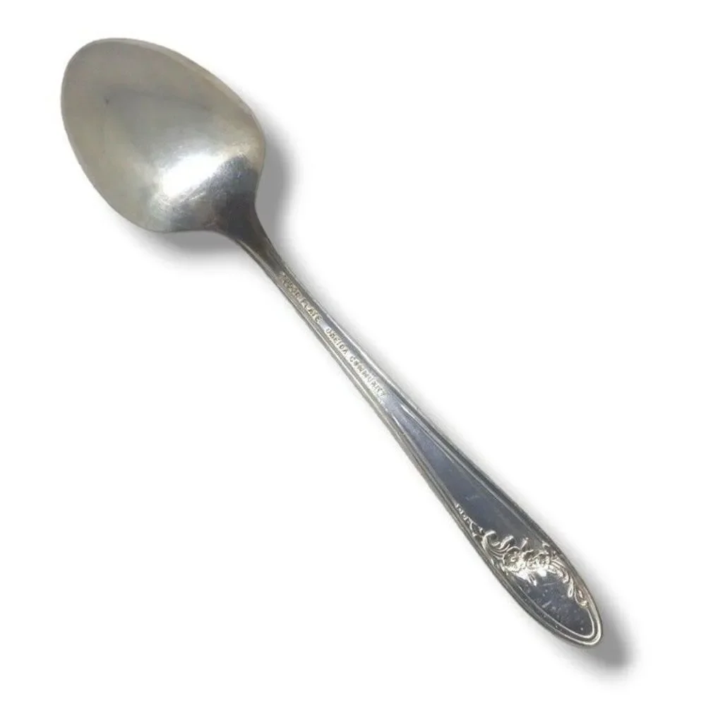 Oneida Tudor Community Plate Queen Bess II Teaspoon-Vintage-Silver Plate-MCM